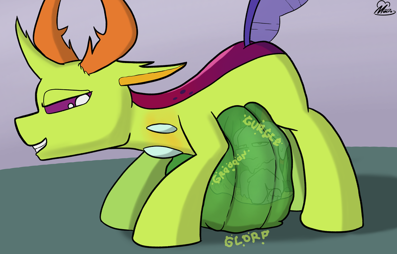 Size: 4470x2862 | Tagged: suggestive, artist:macromousie, derpibooru import, thorax, oc, oc:waypoint mark, changeling, pegasus, g4, acid, belly, big belly, changeling pred, digestion, eaten alive, grin, image, imminent death, inside stomach, male pred, male prey, melting, melty digestion, pegasus oc, png, simple background, smiling, stomach acid, translucent belly, transparent belly, transparent flesh, vore, wings