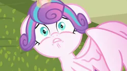 Size: 1280x720 | Tagged: safe, derpibooru import, screencap, princess flurry heart, alicorn, a flurry of emotions, g4, image, magic, png, scared, solo