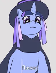 Size: 848x1100 | Tagged: safe, artist:welderanon, derpibooru import, oc, oc:flawless sparklemoon, unofficial characters only, pony, unicorn, 4chan, best pony, horn, image, low angle, meme, my little pony the movie: the death of twilight sparkle, pathetic, png, simple background, solo, white background