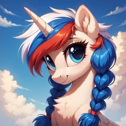 Size: 1024x1024 | Tagged: safe, ai content, derpibooru import, machine learning generated, stable diffusion, oc, oc:marussia, ponified, alicorn, pony, generator:pony diffusion v6 xl, image, nation ponies, outdoors, png, prompter:teonanakatle, russia, sky, solo