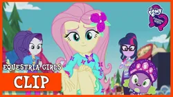 Size: 1280x720 | Tagged: safe, derpibooru import, fluttershy, rarity, sci-twi, spike, spike the regular dog, twilight sparkle, dog, equestria girls, equestria girls series, g4, lost and pound, spoiler:eqg series (season 2), image, jpeg, my little pony equestria girls: choose your own ending