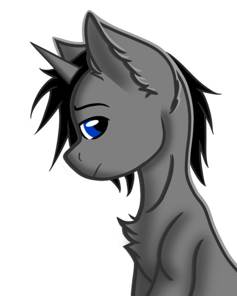 Size: 1200x1500 | Tagged: safe, artist:ruchiyoto, derpibooru import, oc, oc:black cross, unofficial characters only, pony, unicorn, bust, horn, image, male, png, simple background, solo, stallion, transparent background