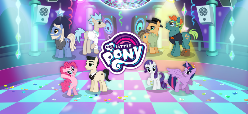 Size: 1666x768 | Tagged: safe, derpibooru import, pinkie pie, pony rick, rarity, twilight sparkle, ponified, pony, grannies gone wild, gameloft, image, png, rick and morty, rick sanchez