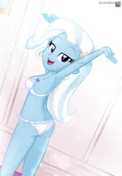 Size: 2471x3541 | Tagged: suggestive, artist:charliexe, ponerpics import, trixie, equestria girls, bikini, breasts, clothes, female, image, jpeg, panties, solo, solo female, swimsuit, underwear