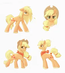 Size: 1500x1670 | Tagged: safe, artist:scheadar, derpibooru import, applejack, earth pony, pony, g4, clothes, cowboy hat, female, hat, image, jpeg, mare, scarf, solo