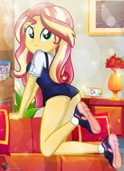 Size: 2801x3848 | Tagged: suggestive, artist:charliexe, ponerpics import, sunset shimmer, equestria girls, breasts, butt, clothes, female, image, jpeg, shoes, solo, solo female