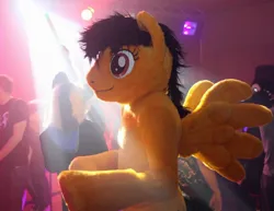 Size: 1200x925 | Tagged: safe, artist:atalonthedeer, derpibooru import, human, pegasus, 2016, crowd, eurofurence, fursuit, image, indoors, irl, irl human, jpeg, photo, ponysuit, side view, solo focus, spread wings, wings