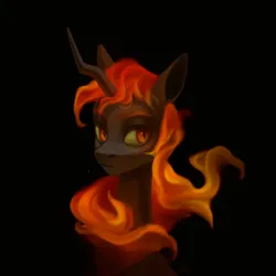 Size: 3000x3000 | Tagged: safe, artist:abri, derpibooru import, oc, unofficial characters only, pony, unicorn, crooked horn, horn, image, jpeg, simple background, solo