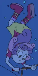 Size: 546x1080 | Tagged: safe, artist:bugssonicx, derpibooru import, sweetie belle, asphyxiation, drowning, image, jpeg, underwater, water