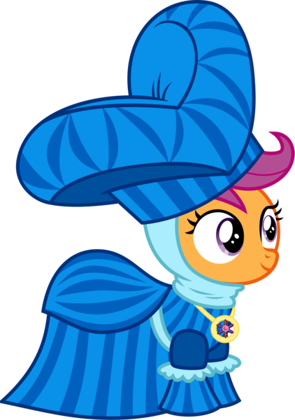 Size: 853x1212 | Tagged: safe, artist:jeatz-axl, derpibooru import, scootaloo, pegasus, pony, for whom the sweetie belle toils, g4, .svg available, clothes, dress, hat, image, png, simple background, solo, transparent background, vector