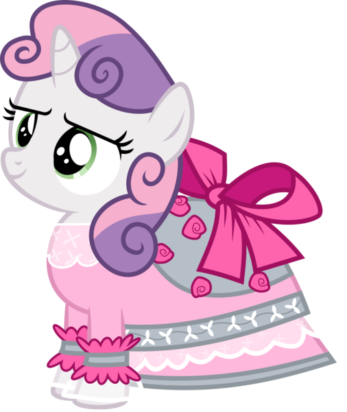 Size: 766x908 | Tagged: safe, artist:jeatz-axl, derpibooru import, sweetie belle, pony, unicorn, for whom the sweetie belle toils, g4, .svg available, bow, clothes, dress, horn, image, png, simple background, solo, transparent background, vector