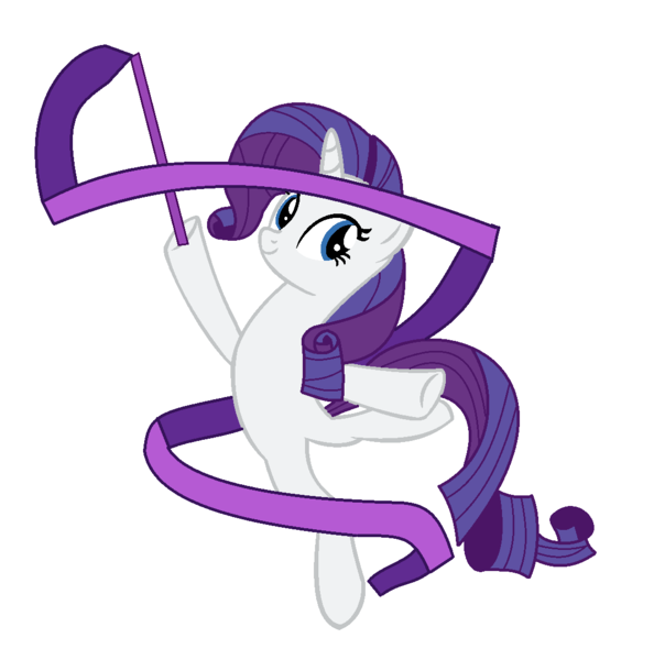 Size: 1115x1127 | Tagged: safe, artist:brightstar40k, derpibooru import, rarity, pony, unicorn, g4, dancing, female, horn, image, mare, png, ribbon, simple background, solo, white background