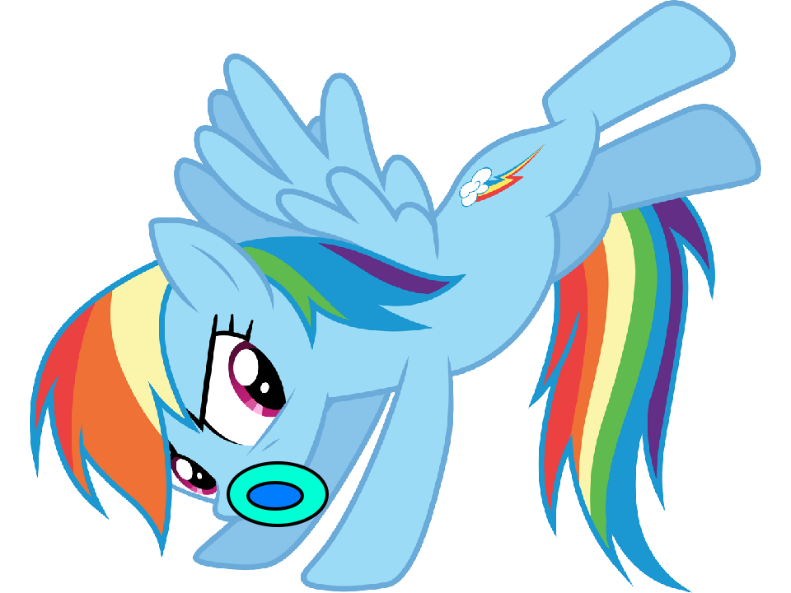 Size: 791x593 | Tagged: safe, derpibooru import, rainbow dash, 1000 hours in ms paint, 1000 years in photoshop, image, op is a duck, op is trying to start shit, pacifier, png, simple background, solo, white background