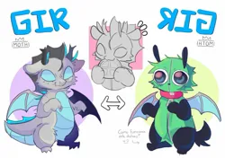 Size: 1600x1129 | Tagged: safe, artist:sirm0th, derpibooru import, dragon, alternate clothes, collar, image, invader zim, jpeg, solo, zipper