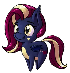 Size: 713x742 | Tagged: safe, artist:uteuk, derpibooru import, oc, oc:nightingale ode, unofficial characters only, bat pony, bat pony oc, bat wings, female, happy, image, png, simple background, smol, solo, transparent background, wings