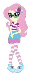 Size: 248x588 | Tagged: safe, artist:selenaede, artist:user15432, derpibooru import, fluttershy, human, equestria girls, g4, andrea libman, base used, bow, clothes, crossover, dress, glasses, hair bow, image, looking at you, png, shoes, simple background, smiling, smiling at you, socks, solo, stockings, strawberry shortcake, strawberry shortcake's berry bitty adventures, sweet grapes, thigh highs, transparent background, voice actor joke