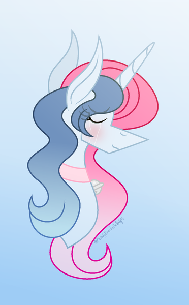 Size: 1159x1871 | Tagged: safe, artist:darbypop1, derpibooru import, oc, oc:melody everbelle, unofficial characters only, pony, unicorn, bust, crying, female, gradient background, horn, image, mare, png, portrait, solo