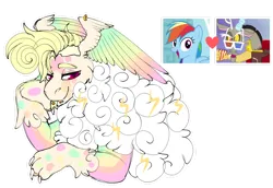 Size: 1280x881 | Tagged: safe, artist:malinraf1615, derpibooru import, discord, rainbow dash, oc, draconequus, bust, image, interspecies offspring, offspring, parent:discord, parent:rainbow dash, parents:discodash, png, portrait, simple background, siscord, transparent background