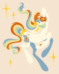 Size: 1272x1584 | Tagged: safe, artist:peaceandlove26, derpibooru import, oc, oc:honeybeam, earth pony, pony, 2023, alternate universe, birthday gift art, brown eyelashes, colored pinnae, colored pupils, ear fluff, earth pony oc, ethereal mane, ethereal tail, eyelashes, female, female oc, flowing mane, flowing tail, gift art, gray background, hair tie, image, lineless, long legs, long mane, long tail, mare, mare oc, old art, open mouth, png, profile, raised head, raised hoof, raised hooves, raised leg, red eyes, simple background, solo, sparkles, sparkly mane, sparkly tail, starry mane, starry tail, tail, tail tie, three toned mane, three toned tail, tied mane, tied tail, wavy mane, wavy tail, white coat, yellow pupils