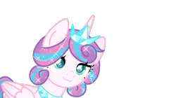 Size: 1337x750 | Tagged: safe, alternate version, artist:xiaotanhuan, derpibooru import, princess flurry heart, alicorn, pony, :3, crown, female, image, jewelry, mare, older, png, regalia, show accurate, simple background, transparent background