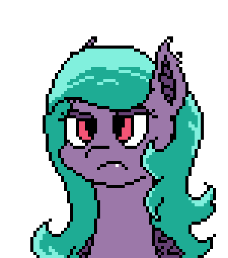 Size: 450x510 | Tagged: safe, artist:nukepony360, derpibooru import, oc, oc:wicked ways, unofficial characters only, bat pony, pony, artfight, bat wings, bust, digital art, ear fluff, eyeshadow, female, folded wings, image, makeup, mare, pixel art, png, portrait, simple background, solo, transparent background, wings