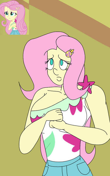 Size: 800x1280 | Tagged: safe, artist:jazzystarlover, derpibooru import, fluttershy, human, equestria girls, g4, breasts, bust, busty fluttershy, image, jpeg, scene interpretation, screencap reference, solo