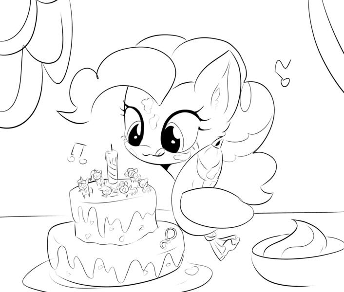 Size: 1807x1536 | Tagged: safe, artist:moppyshine, derpibooru import, pinkie pie, earth pony, pony, cake, cute, food, image, png, solo