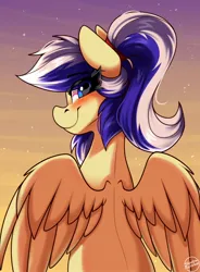 Size: 1250x1700 | Tagged: safe, artist:shadowreindeer, derpibooru import, oc, oc:animatedpony, unofficial characters only, pegasus, blushing, image, jpeg, solo