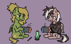 Size: 2960x1848 | Tagged: safe, derpibooru import, oc, unofficial characters only, alicorn, bat pony, bong, clothes, drugs, hoodie, image, marijuana, nintendo switch, png, vape