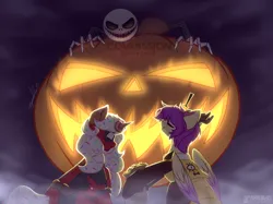 Size: 1106x827 | Tagged: safe, artist:sparkie45, derpibooru import, oc, deer, hybrid, pony, unicorn, bill cipher, commission, deadpool, gravity falls, halloween, halloween 2024, happy halloween, holiday, horn, image, jack skellington, marvel, png, vgen, ych example, ych result, your character here