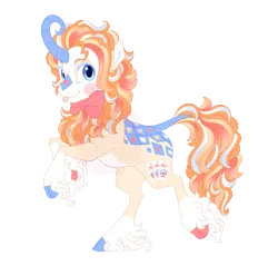 Size: 4600x4400 | Tagged: safe, artist:gigason, derpibooru import, oc, oc:double deal, kirin, absurd resolution, cloven hooves, image, male, png, simple background, solo, tongue out, transparent background