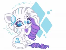 Size: 1264x958 | Tagged: safe, artist:sweetpinkheart0, derpibooru import, rarity, pony, unicorn, :o, abstract background, alternate design, cute, horn, image, jpeg, leonine tail, open mouth, raribetes, solo, tail, white coat