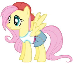 Size: 6847x6000 | Tagged: safe, artist:famousmari5, derpibooru import, fluttershy, pegasus, pony, g4, '90s, 90s grunge fluttershy, absurd resolution, backwards ballcap, baseball cap, cap, clothes, female, gameloft, hat, image, mare, my little pony: magic princess, png, retro, simple background, skirt, solo, transparent background, vector