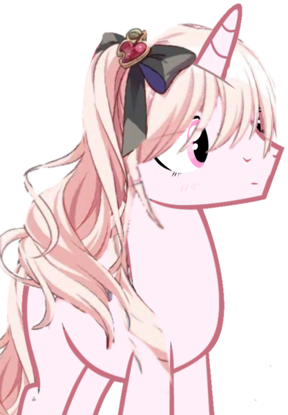 Size: 600x864 | Tagged: safe, artist:milochanz!, derpibooru import, unicorn, akiyama mizuki, base used, female, horn, image, png, project sekai, shitposting, trans female, transgender