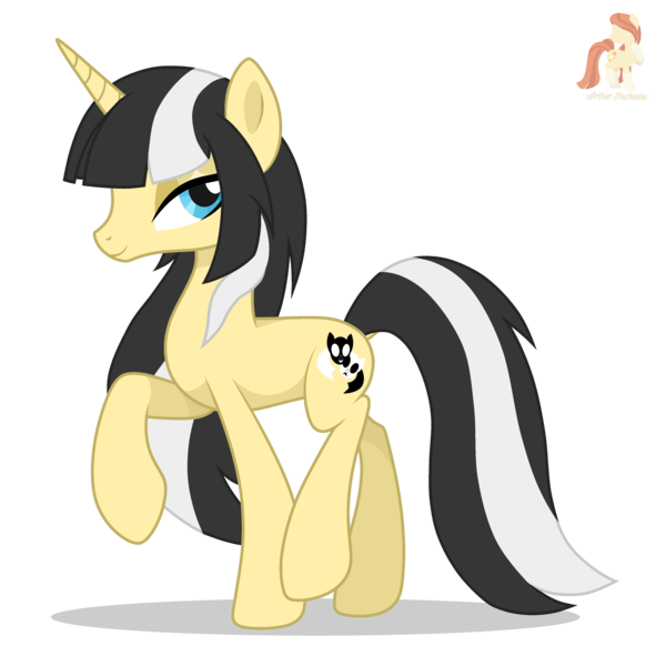 Size: 3500x3500 | Tagged: safe, artist:r4hucksake, derpibooru import, oc, oc:curtain call, unofficial characters only, pony, unicorn, g4, bedroom eyes, eyeshadow, horn, image, makeup, png, raised hoof, simple background, smiling, solo, standing on two hooves, tail, transparent background, two toned mane, two toned tail