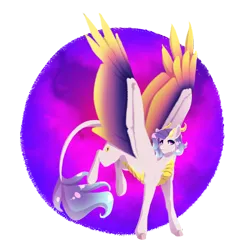 Size: 2648x2720 | Tagged: safe, artist:oneiria-fylakas, derpibooru import, oc, oc:shimmering scale, pegasus, pony, female, horns, image, mare, png, solo