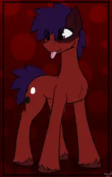 Size: 2074x3288 | Tagged: safe, artist:monycaalot, derpibooru import, oc, oc:mony caalot, unofficial characters only, earth pony, pony, :p, cheek fluff, chest fluff, cute, ear fluff, earth pony oc, eye clipping through hair, eyelashes, female, gradient background, image, leg fluff, mare, png, short hair, slender, standing, thin, tongue out, turned head