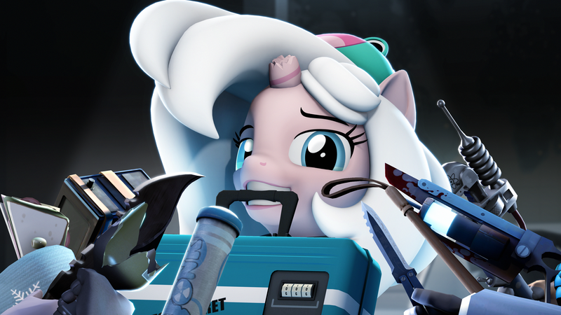 Size: 3840x2160 | Tagged: safe, artist:34lex, derpibooru import, oc, oc:alya, frog, pony, unicorn, g4, 2fort, 3d, briefcase, broken horn, commission, demoman, engineer, enhanced ponies, female, food, horn, image, medic, png, pootis, poster, pyro, sandwich, scout, smiling, smirk, sniper, soldier, source filmmaker, spy, team fortress 2