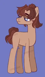 Size: 1280x2164 | Tagged: safe, artist:cupidcreates, derpibooru import, oc, oc:brownie, unofficial characters only, earth pony, pony, base used, female, image, lidded eyes, mare, obtrusive watermark, offspring, parent:cheese sandwich, parent:pinkie pie, parents:cheesepie, png, solo, watermark