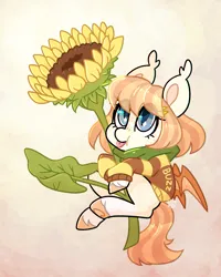 Size: 2000x2500 | Tagged: safe, artist:lionbun, derpibooru import, oc, oc:honey milk, bat pony, :p, bat pony oc, bat wings, chibi, clothes, cute, flower, hoodie, image, png, sunflower, tongue out, wings