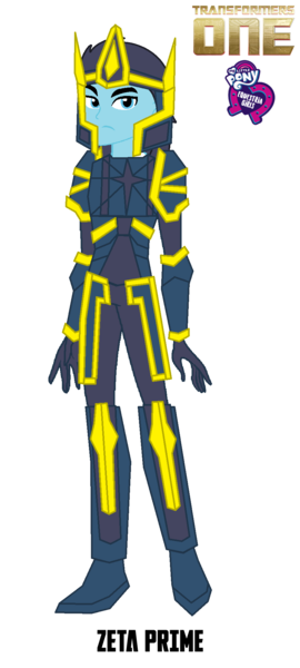 Size: 900x2000 | Tagged: safe, artist:robertsonskywa1, derpibooru import, equestria girls, g4, armor, equestria girls-ified, helmet, image, male, photo, png, simple background, solo, solo male, text, thirteen primes, transformers, transformers one, transparent background, zeta prime