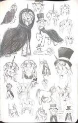 Size: 1125x1764 | Tagged: semi-grimdark, artist:unownedferalwoman, derpibooru import, oc, oc:flawless sparklemoon, unofficial characters only, pony, unicorn, angry, backing away, bipedal, blood, bloodshot eyes, cape, cloak, clothes, female, floppy ears, fusion, fusion:trixie, fusion:twilight sparkle, fusion:twixie, hat, horn, image, insanity, jpeg, laughing, looking at you, lying down, magic, mare, my little pony the movie: the death of twilight sparkle, nosebleed, scared, shocked, shocked expression, smiling, smiling at you, smug, standing, starry eyes, top hat, wingding eyes