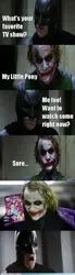 Size: 500x1799 | Tagged: safe, derpibooru import, minty, human, pony, g3, batman, caption, dc comics, dialogue, image, image macro, joker, jpeg, mylittlebrony.com, open mouth, photo, text, watermark