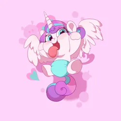 Size: 3000x3000 | Tagged: safe, artist:drtuo4, derpibooru import, princess flurry heart, alicorn, pony, g4, baby, baby pony, cute, diaper, female, filly, flurrybetes, foal, high res, image, jpeg, looking at you, open mouth, silly, silly face, silly pony, solo, tongue out