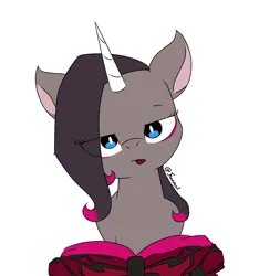 Size: 1198x1280 | Tagged: safe, artist:jhonnyul, derpibooru import, fhtng th§ ¿nsp§kbl, oleander (tfh), unicorn, banned from equestria daily, them's fightin' herds, book, community related, eyeshadow, female, front view, horn, image, looking at you, makeup, png, simple background, solo, white background