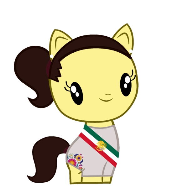 Size: 1500x1500 | Tagged: safe, artist:archooves, derpibooru import, oc, ponified, unofficial characters only, pony, base used, claudia sheinbaum, clothes, cutie mark crew, dress, image, mexican, mexico, png, president, simple background, solo, toy, transparent background