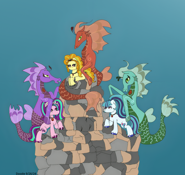 Size: 640x607 | Tagged: safe, artist:doodle-doodie-doo, derpibooru import, adagio dazzle, aria blaze, sonata dusk, earth pony, pony, equestria girls, g4, image, my little pony equestria girls: rainbow rocks, png, pony version, rainbow rocks 10th anniversary, the sirens