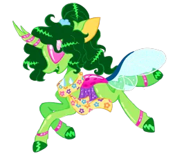 Size: 2000x1808 | Tagged: safe, artist:peaceandlove26, artist:twinklewish, derpibooru import, oc, oc:elytron, unofficial characters only, changedling, changeling, 2021, alternate color palette, alternate mane color, alternate tail color, big ears, blue tail, carapace, changedling oc, changeling oc, clothes, colored hooves, colored mouth, colored pinnae, colored tail, ear fluff, fangs, gradient eyes, green body, green mane, green mouth, hair tie, hooves, image, long legs, nonbinary, nonbinary oc, old art, open mouth, open smile, pink eyes, png, ponysona, profile, scarf, shiny body, shiny hooves, shiny mane, simple background, smiling, solo, tail, thin legs, tied mane, transparent background, transparent tail