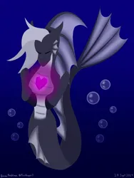 Size: 1536x2048 | Tagged: safe, artist:rockhoppr3, derpibooru import, oc, oc:ace hearts, unofficial characters only, siren, bubble, eyes closed, image, jpeg, rainbow rocks 10th anniversary, sirenified, solo, species swap, underwater, water