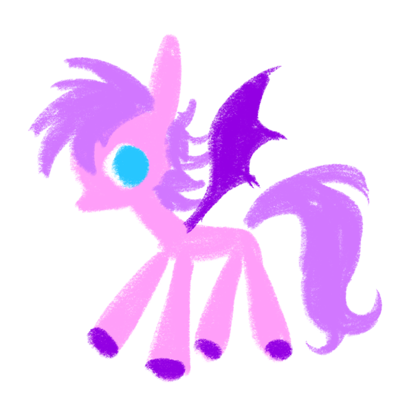 Size: 1056x1070 | Tagged: safe, artist:peaceandlove26, artist:twinklewish, derpibooru import, oc, oc:cosmic dawn (webkinzworldz), unofficial characters only, bat pony, pony, 2021, bat pony oc, bat wings, doodle, image, lineless, minimalist, modern art, old art, png, simple background, solo, white background, wings